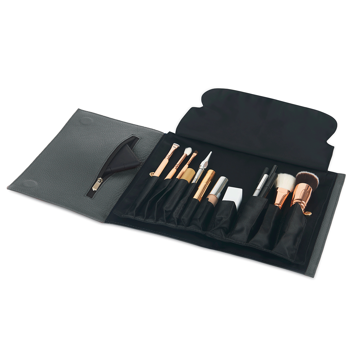 color: Grey Leather+Brush Organizer